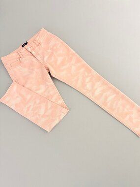 Kate Spade Saturday Let Loose Skinny Jeans Light Coral Sunset Cloud Wash Size 26
